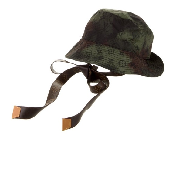 LV Louis Vuitton 2020 camouflage ikat sun hat green monogram tied - Picture 2 of 9